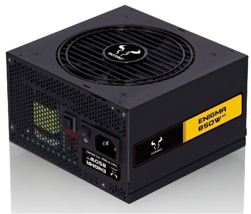 RIOTORO ENIGMA G2 Black / Yellow 850W Fully Modular 80+ Gold Certified image
