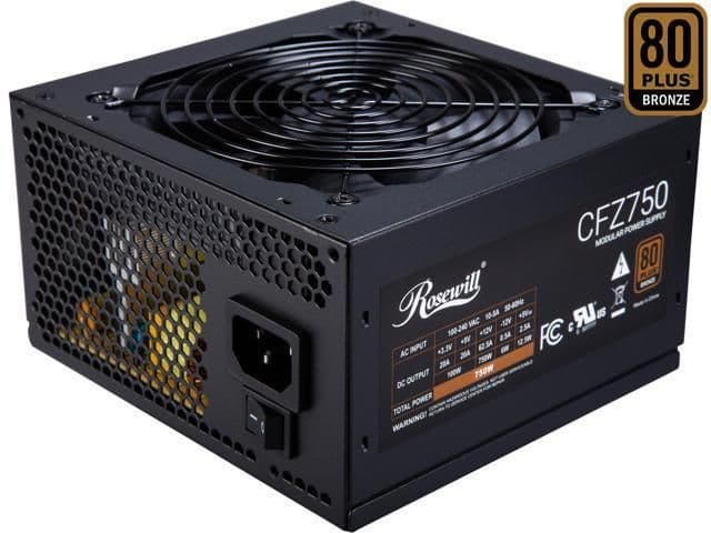 Rosewill CFZ Black 750W Semi-Modular 80+ Bronze Certified ATX image