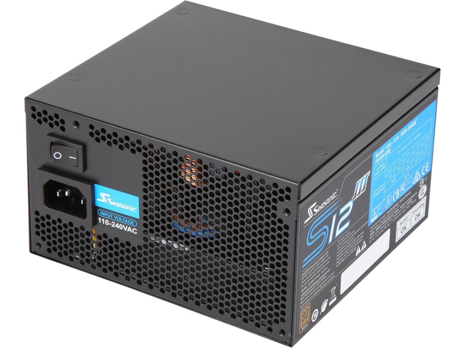 SeaSonic S12III Black 450W Non-Modular 80+ Bronze Certified main image