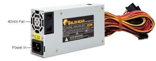 Solid Gear SDGR-FLEX220 Silver Flex ATX 220W Non-Modular image