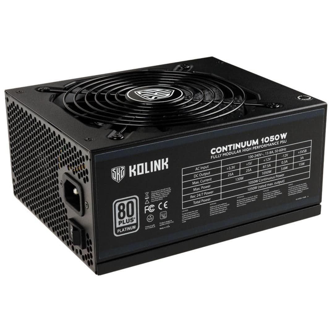 KOLINK Continuum V2 Black ATX 1050W Fully Modular 80+ Platinum Certified image