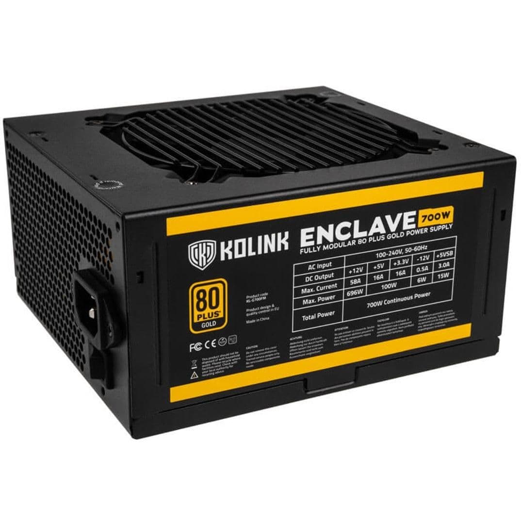 KOLINK ENCLAVE Black 700W Fully Modular 80+ Gold Certified image