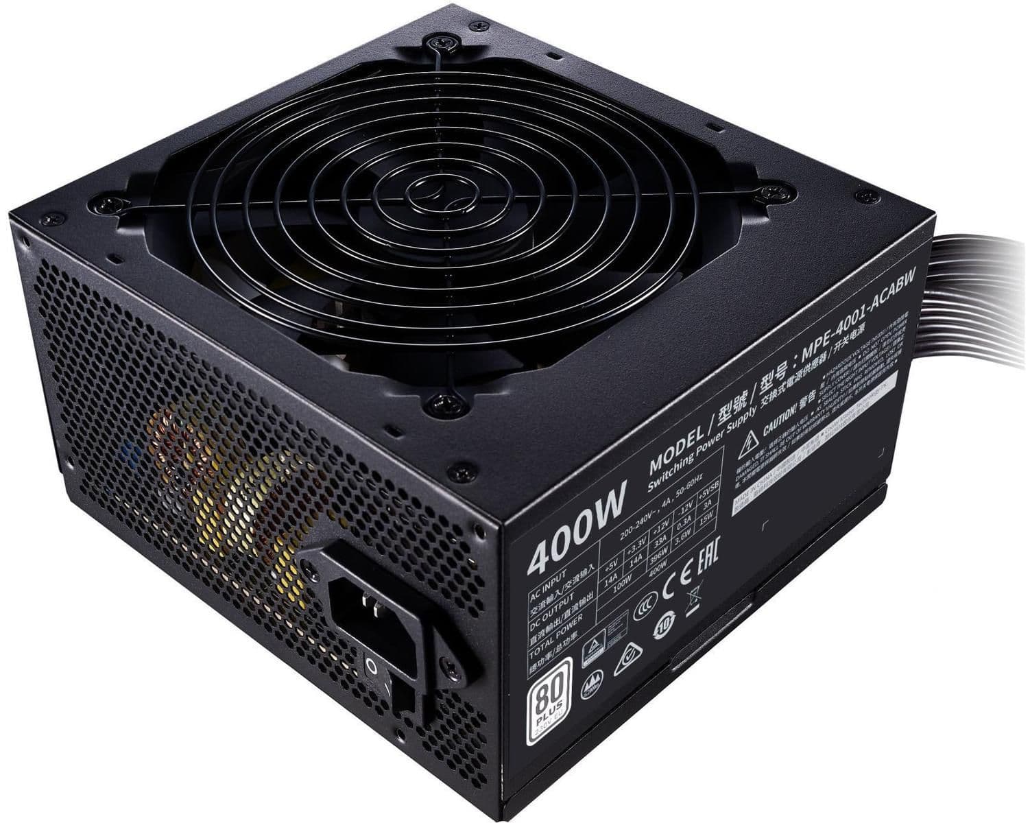 Cooler Master MWE Black 400W Non-Modular 80+ Certified main image