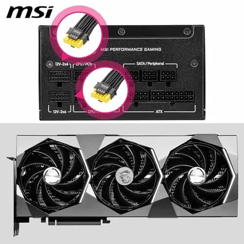 MSI MPG A1250GS PCIE5 Black ATX 1250W Fully Modular 80+ Gold Certified image