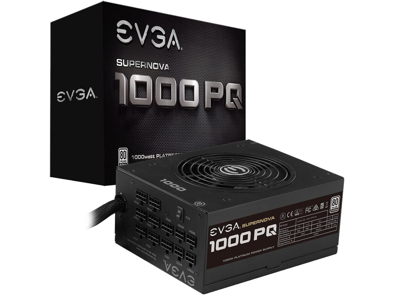 EVGA SuperNOVA 1000 PQ ATX 1000W Semi-Modular 80+ Platinum Certified main image