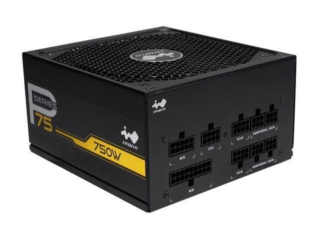 In Win P75 Black 750W Fully Modular 80+ Gold image