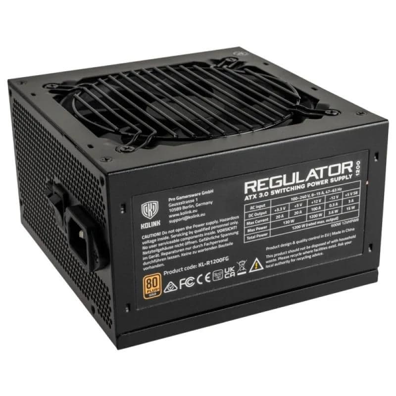 KOLINK Regulator Black 1200W Fully Modular 80+ Gold Certified ATX main image