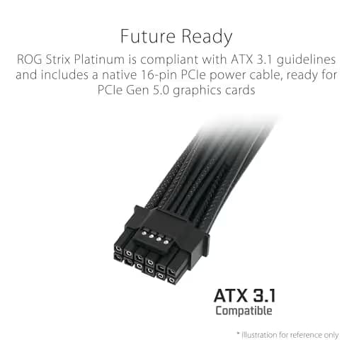 Asus ROG Strix Black 1000W Fully Modular 80+ Platinum Certified image