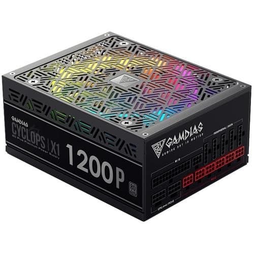 GAMDIAS Cyclops Black Multicolor 1200W Fully Modular 80+ Platinum Certified image