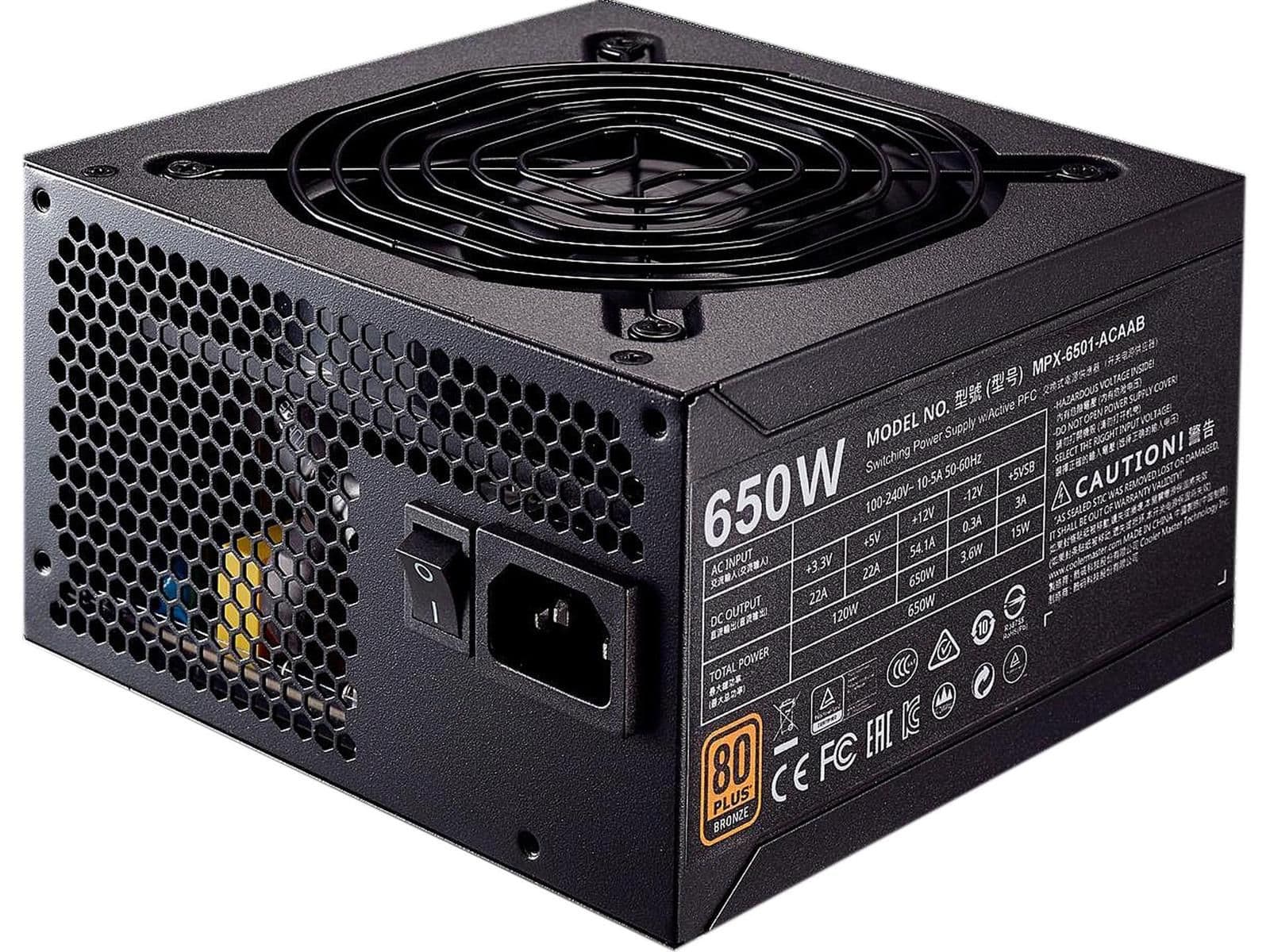 Cooler Master MWE Bronze Black 650W Non-Modular 80+ Bronze Certified ATX image