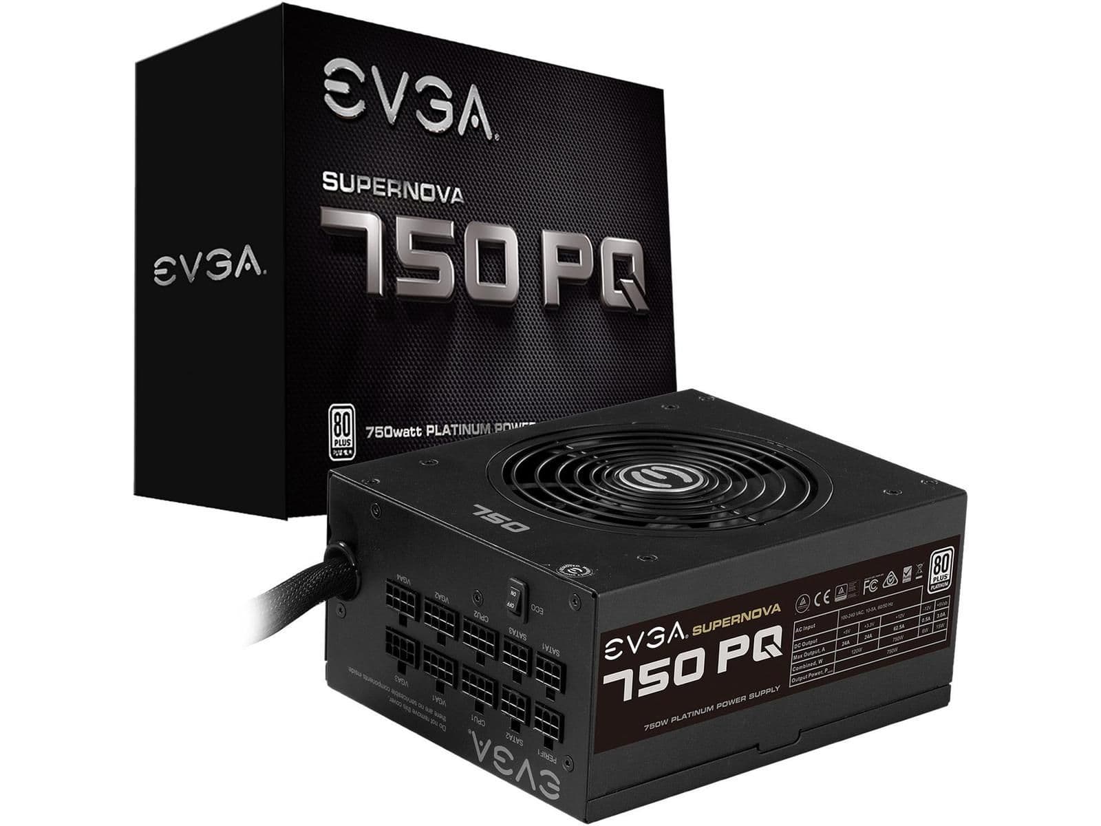 EVGA SuperNOVA 750 PQ 750W Semi-Modular 80+ Platinum Certified ATX image
