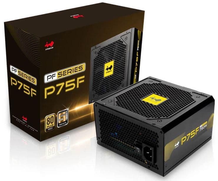 In Win P75F 750 W 80+ Gold Certified ATX image