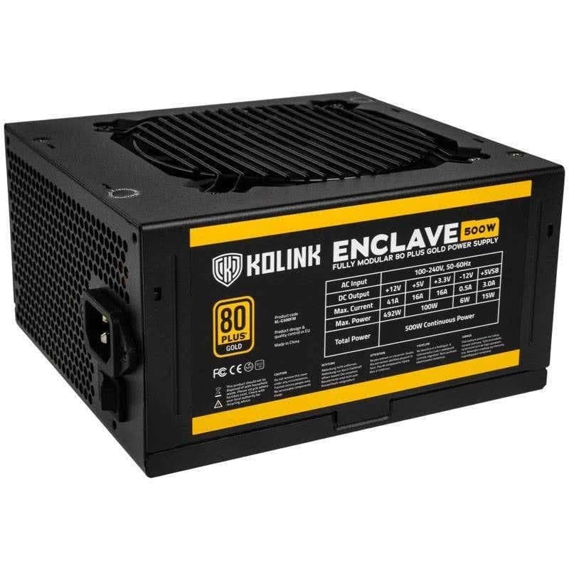 KOLINK ENCLAVE Black ATX 500W Fully Modular 80+ Gold Certified image