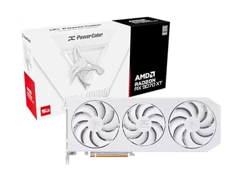 PowerColor Hellhound Spectral White AMD Radeon RX 9070 XT 16GB GDDR6 image
