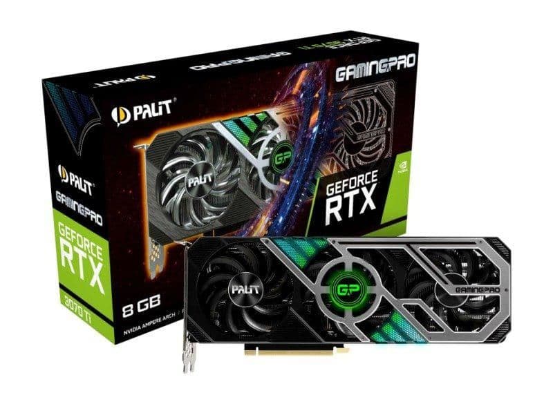 Palit GamingPro GeForce RTX 3070 Ti 8GB GDDR6X Black / Silver main image