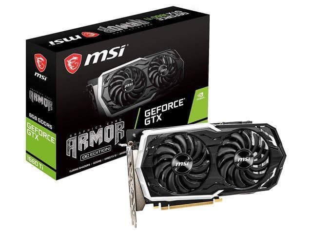 MSI ARMOR GeForce GTX 1660 Ti 6GB GDDR6 Black / White image