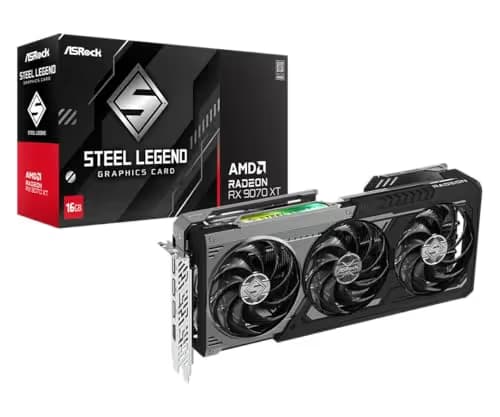 ASRock AMD Radeon RX 9070 XT Steel Legend Dark 16GB main image