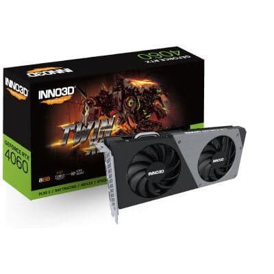 Inno3D Twin X2 GeForce RTX 4060 8GB GDDR6 Black / Silver image