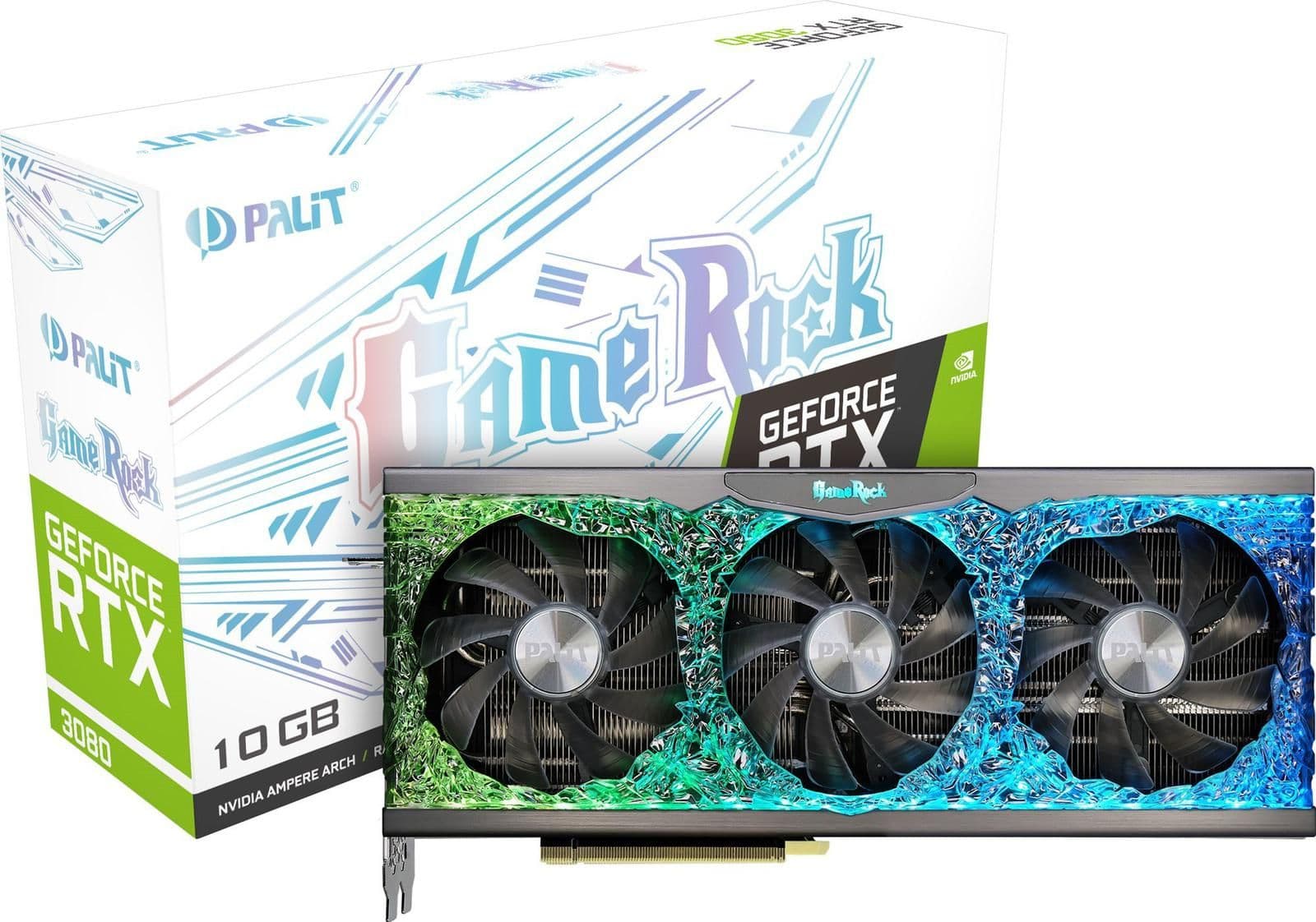 Palit GameRock GeForce RTX 3080 10GB 10GB GDDR6X Black image