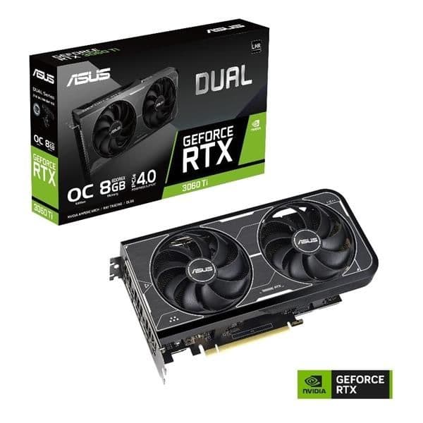 Asus DUAL OC GeForce RTX 3060 Ti 8GB GDDR6X Black main image
