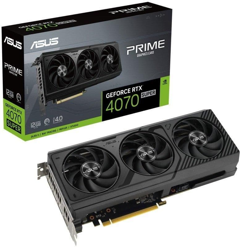 Asus GeForce RTX 4070 SUPER PRIME 12GB GDDR6X Black image
