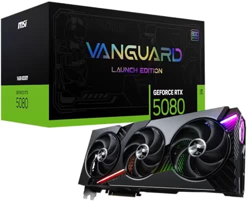 MSI GeForce RTX 5080 16G VANGUARD SOC LAUNCH EDITION GDDR7 main image