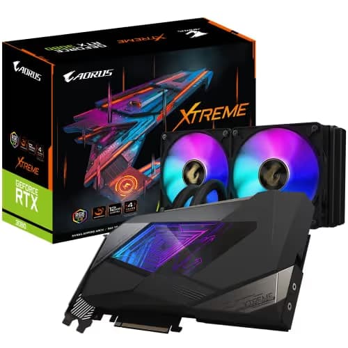Gigabyte AORUS XTREME WATERFORCE GeForce RTX 3080 LHR 12GB GDDR6X Black main image