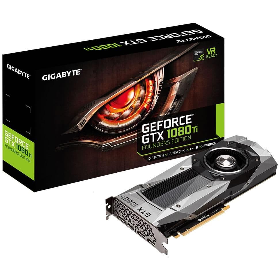 Gigabyte Founders Edition GeForce GTX 1080 Ti 11GB GDDR5X Black / Silver image