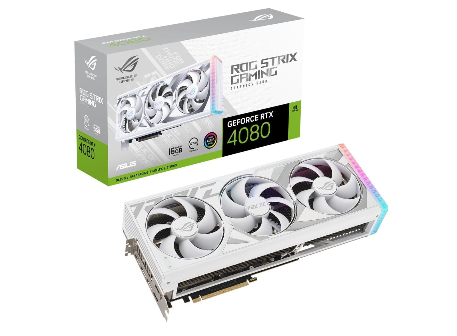 Asus ROG STRIX GAMING GeForce RTX 4080 16GB GDDR6X White image