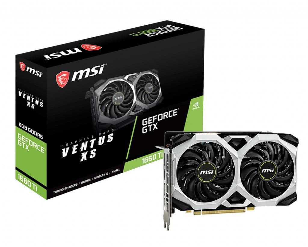 MSI VENTUS XS GeForce GTX 1660 Ti 6GB GDDR6 Black / White image