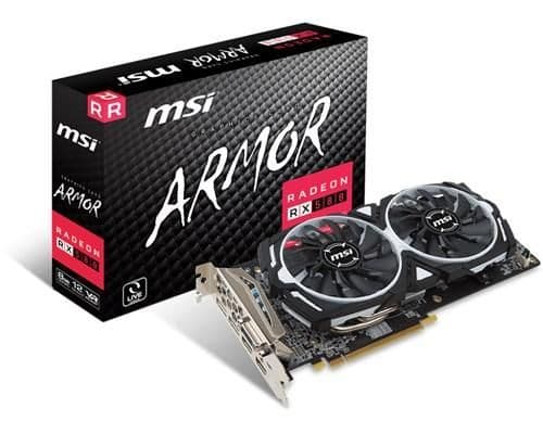 MSI ARMOR Radeon RX 580 8GB GDDR5 Black / White image