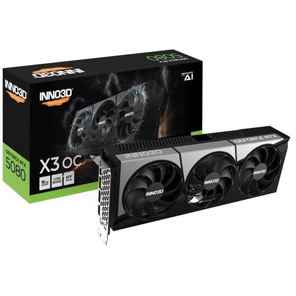 Inno3D X3 OC GeForce RTX 5080 16GB GDDR7 Black / Silver main image