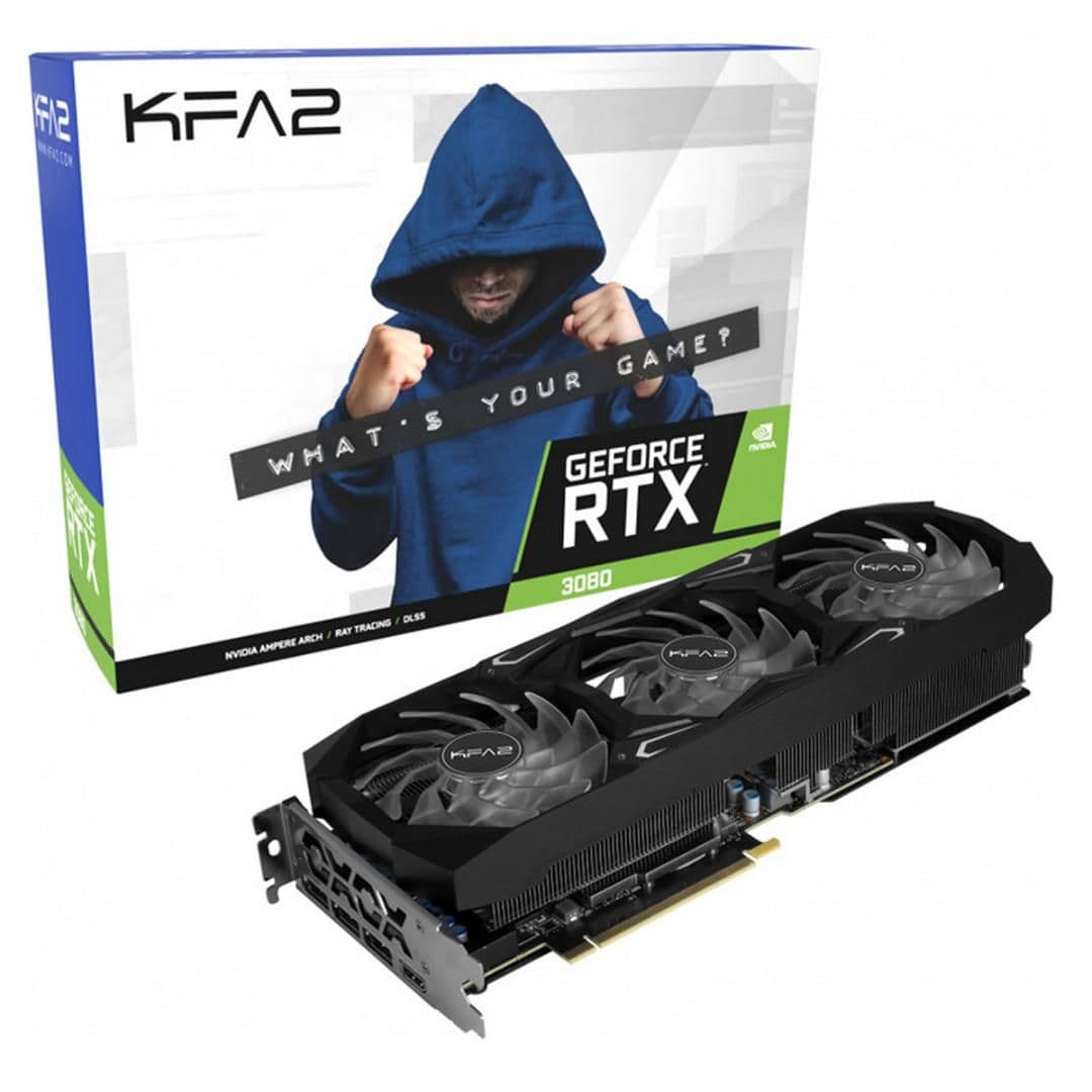 KFA2 SG (1-Click OC) GeForce RTX 3080 10GB LHR 10GB GDDR6X Black / Clear main image