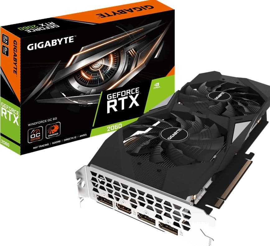 Gigabyte WINDFORCE OC Rev 2.0 GeForce RTX 2060 6GB GDDR6 Black / Gray image