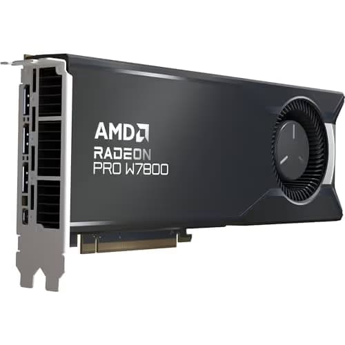 AMD 100-300000075 Radeon PRO W7800 32GB GDDR6 Black image