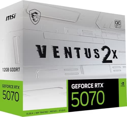 MSI GeForce RTX 5070 12G VENTUS 2X OC WHITE GDDR7 image
