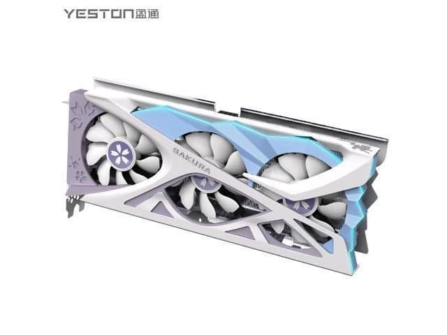 Yeston Sakura GeForce RTX 4060 Ti 16GB GDDR6 White / Blue image