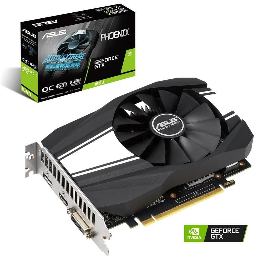 Asus Phoenix OC GeForce GTX 1660 6GB GDDR5 Black / White image