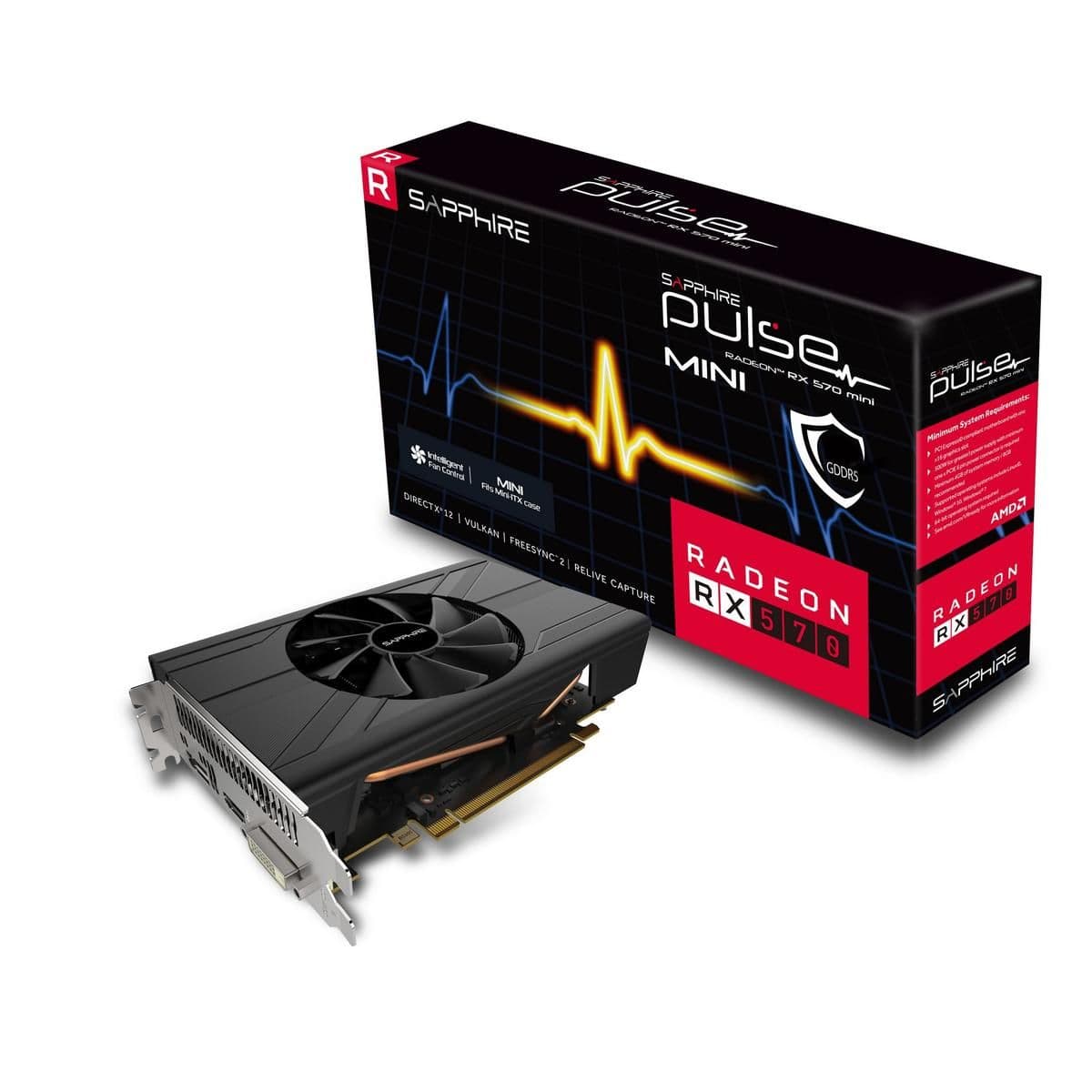 Sapphire PULSE ITX Radeon RX 570 8GB GDDR5 Black main image