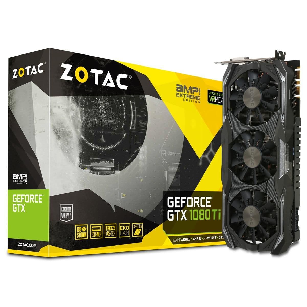 Zotac GeForce GTX 1080 Ti AMP Extreme 11GB GDDR5X Black / Yellow main image
