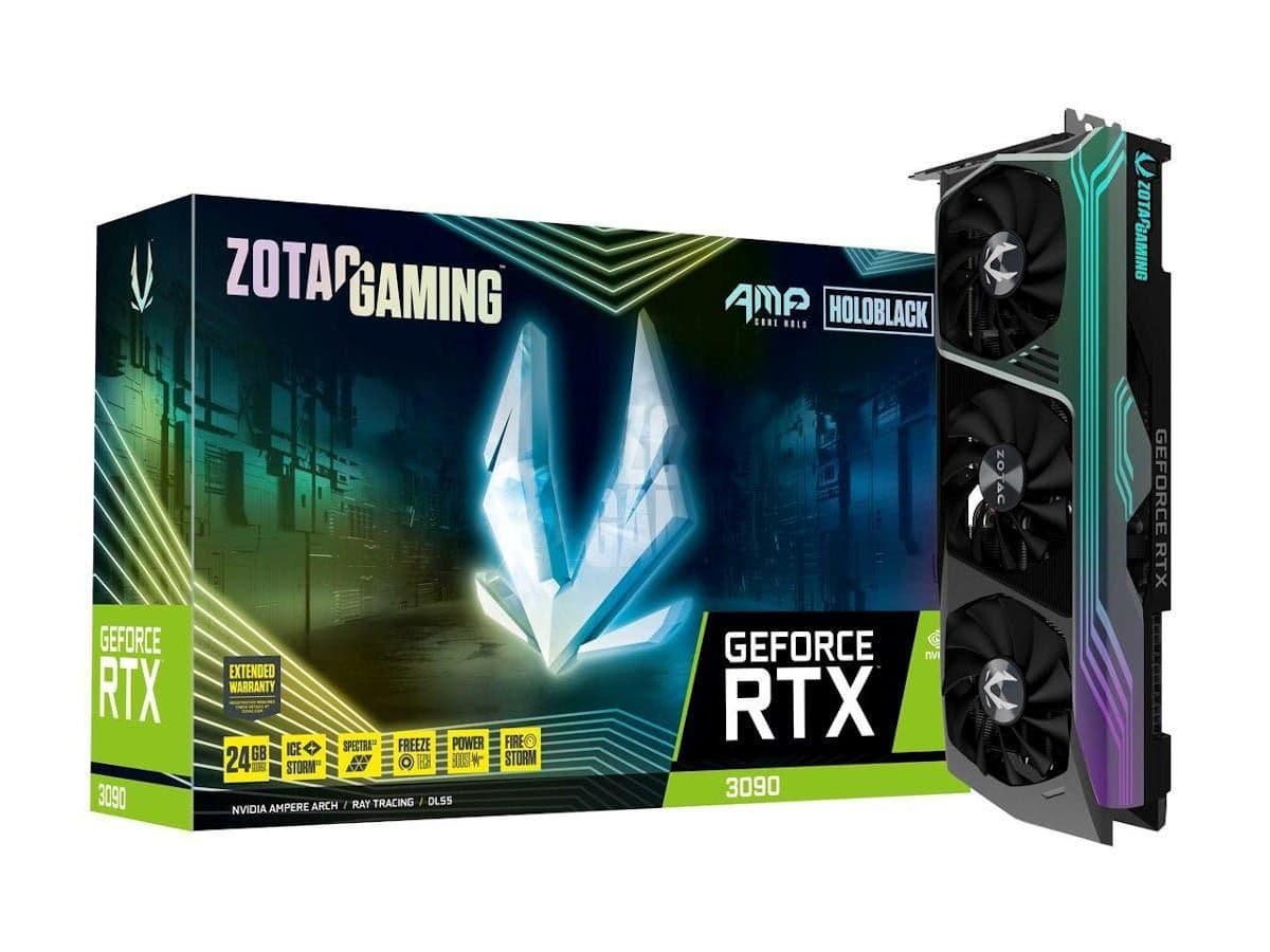 Zotac GAMING AMP Core Holo GeForce RTX 3090 24GB GDDR6X Black image