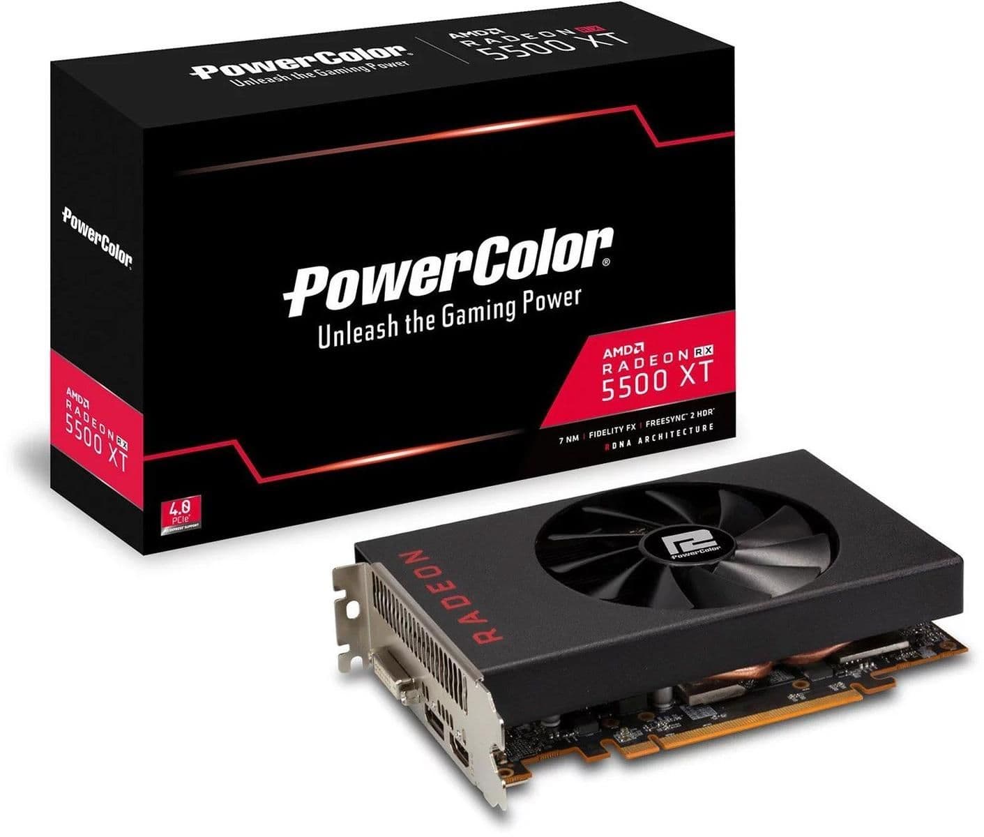 PowerColor Radeon RX 5500 XT AXRX 4GB GDDR6 Black image