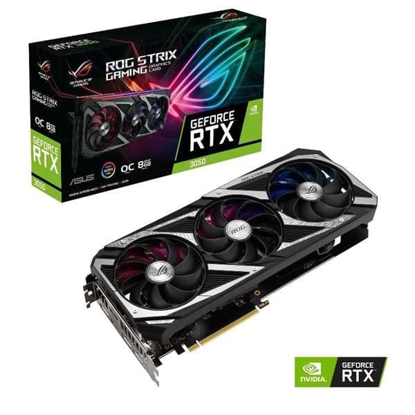 Asus ROG STRIX GAMING OC GeForce RTX 3050 8GB GDDR6 Black / Silver main image