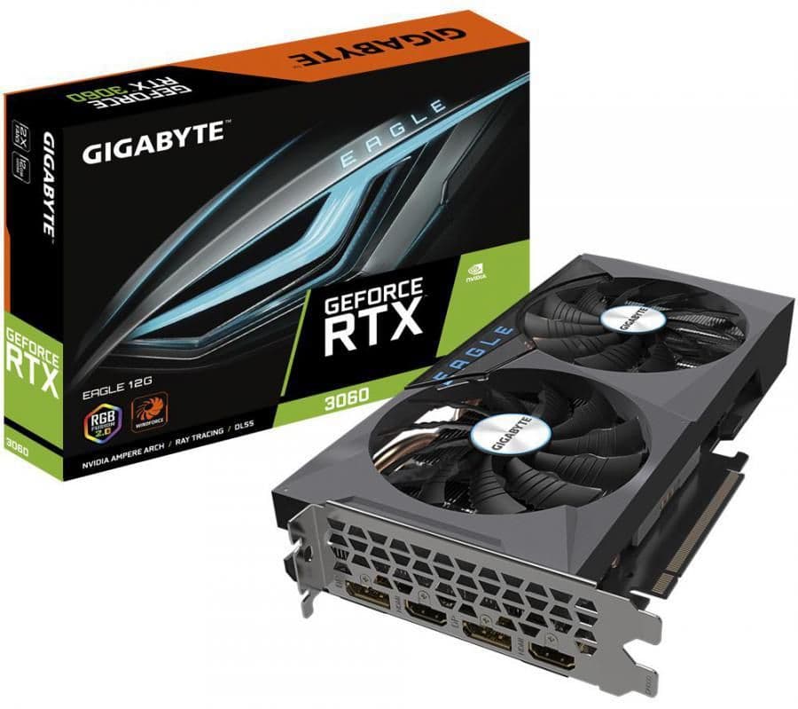 Gigabyte EAGLE GeForce RTX 3060 12GB 12GB GDDR6 Black image