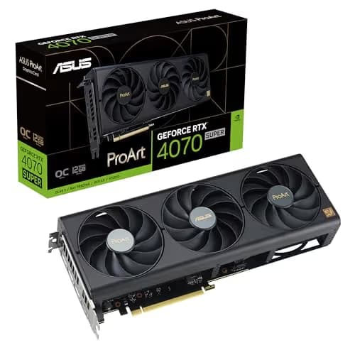 Asus ProArt OC GeForce RTX 4070 SUPER 12GB GDDR6X Black Gold image