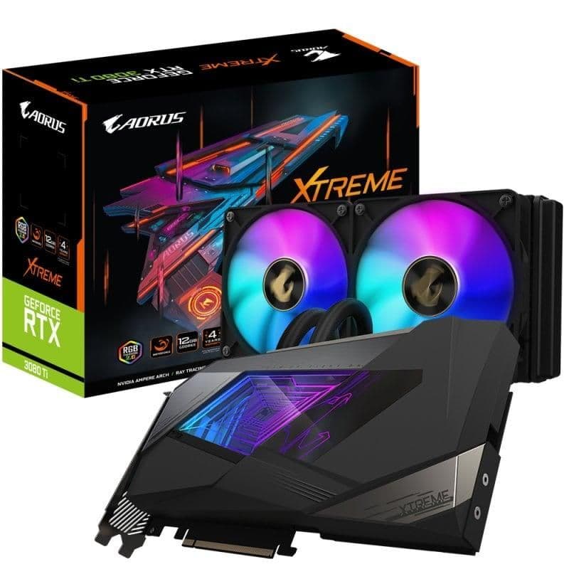 Gigabyte AORUS XTREME WATERFORCE GeForce RTX 3080 Ti 12GB GDDR6X Black image