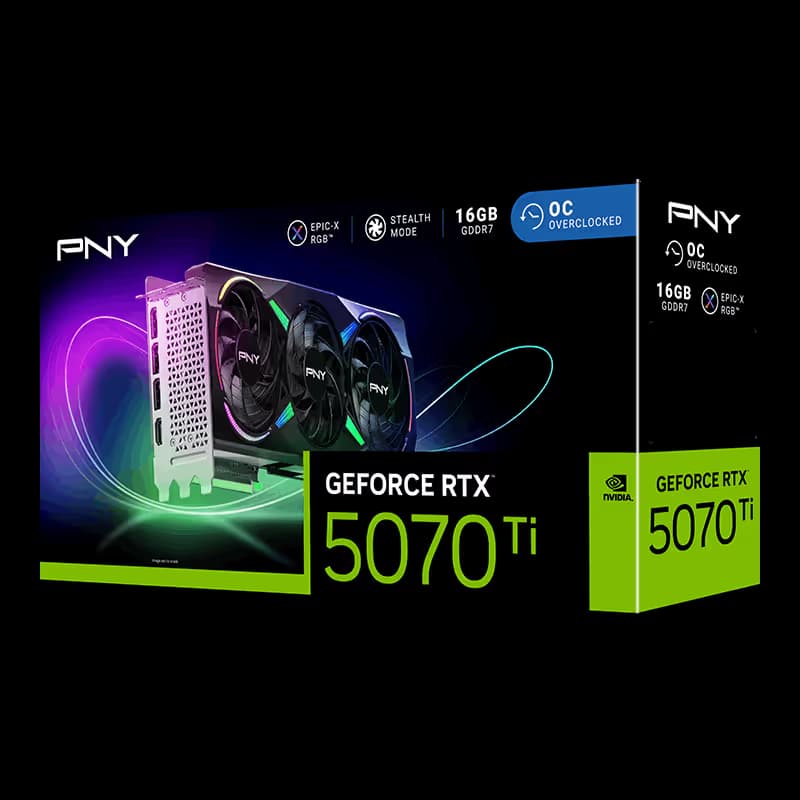 PNY GeForce RTX™ 5070 Ti ARGB EPIC-X RGB Overclocked image
