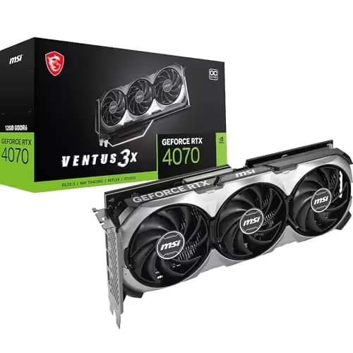 MSI VENTUS 3X E1 OC GeForce RTX 4070 12GB GDDR6 Silver / Black image