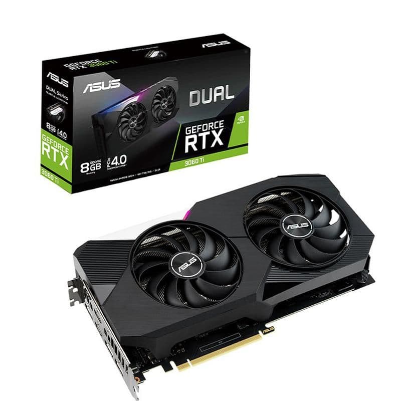 Asus GeForce RTX 3060 Ti DUAL 8GB GDDR6 Black / Silver image