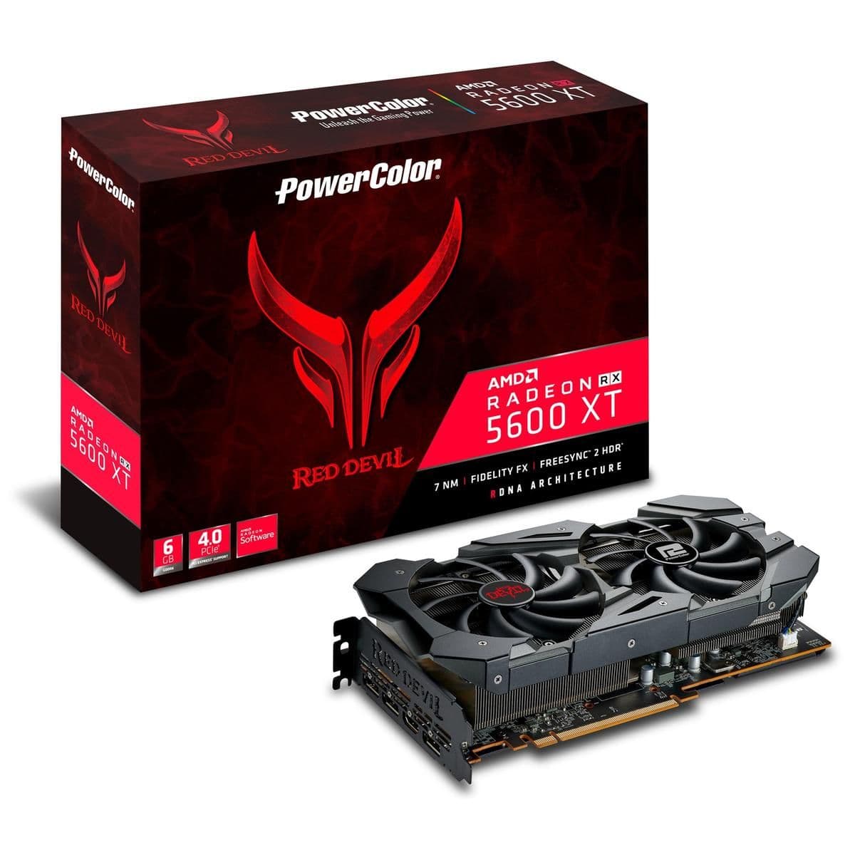 PowerColor Red Devil Radeon RX 5600 XT 6GB GDDR6 Black / Silver main image